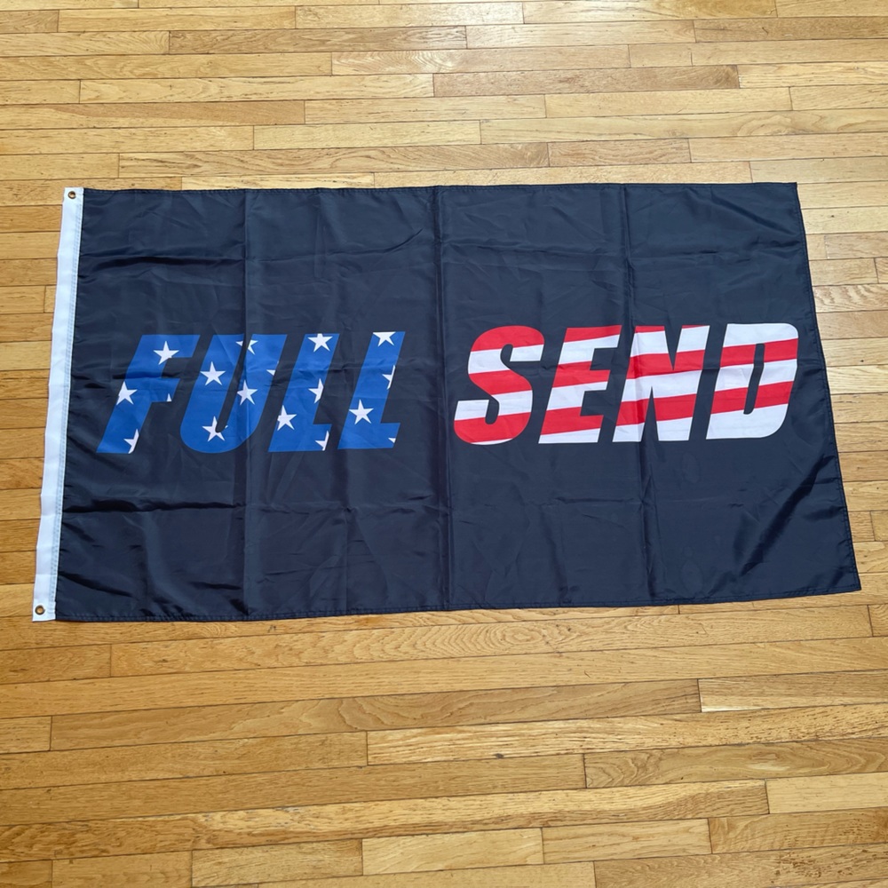 Full Send American Flag Backdrop High Quality Flag, 3’ X  5’